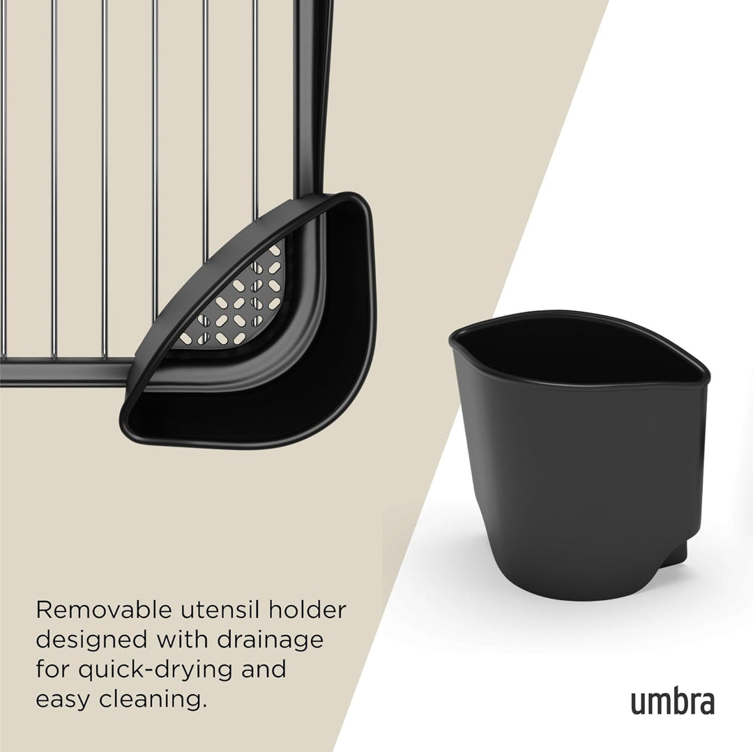 Umbra SINKIN Dish Rack SMK/NKL Schwarz/Nickel Mittel, Schwarz/Nickel Mittel