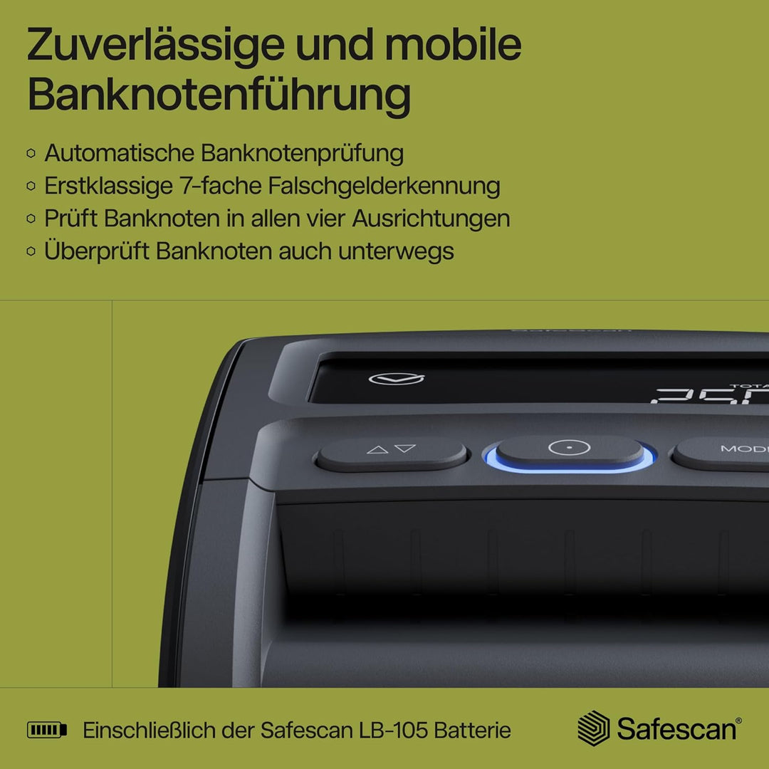 Safescan 155-S automatischer Geldscheinprüfer zur schnellen Überprüfung von Geldscheinen - Falschgel