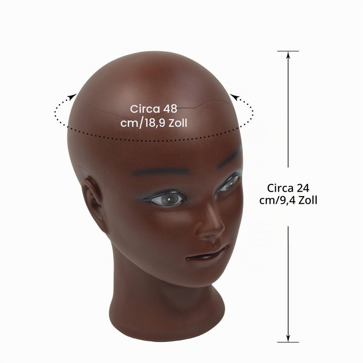 YTBYT Glatze Mannequin Kopf Perücke Making Kopf Professionelle Kosmetologie Puppe Kopf für Perücke M