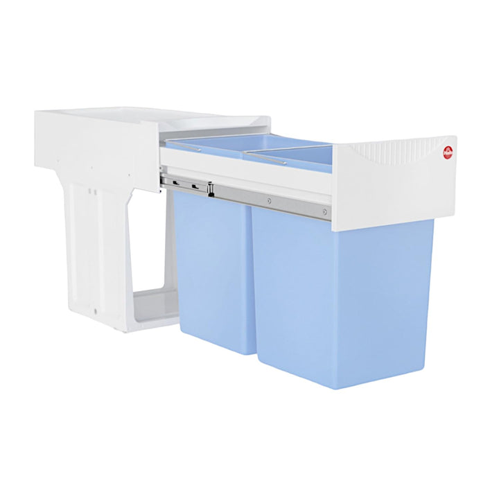 Hailo Abfallsammler Tandem 3666661 | für Schränke ab 300 mm Breite | Einbau Mülleimer 2 x 15L | Voll