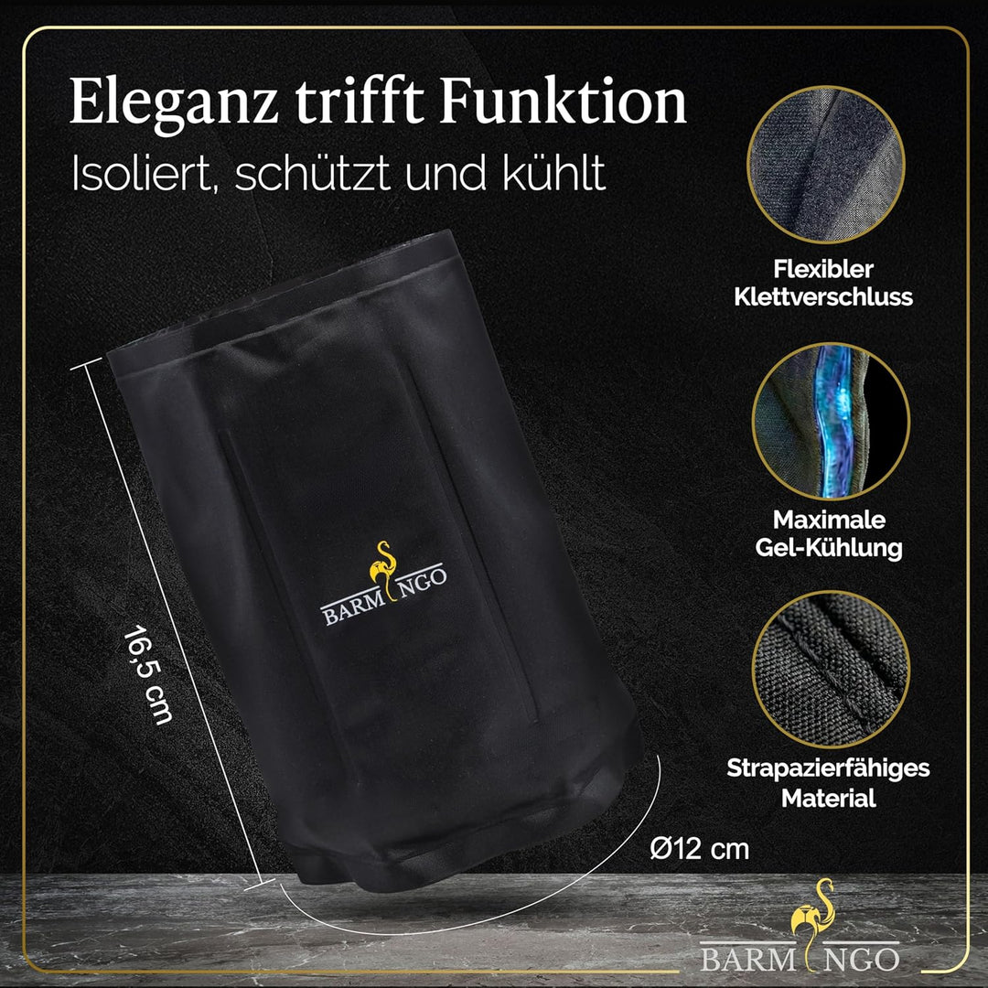 Kühlmanschette Wein 2er Set – Weinkühler Manschette für Sekt & Champagner | Flexibler Flaschenkühler