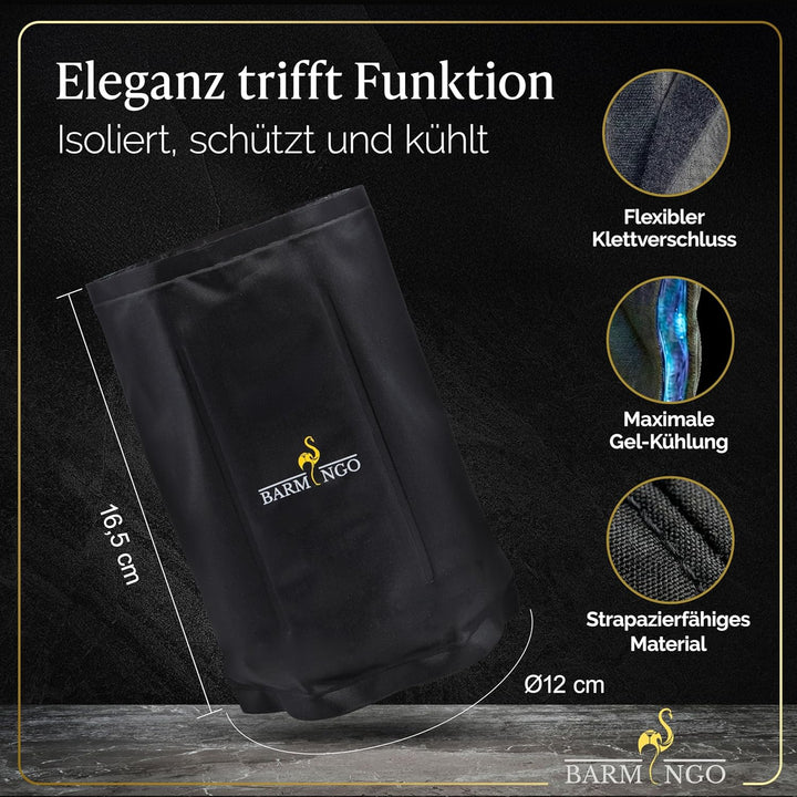 Kühlmanschette Wein 2er Set – Weinkühler Manschette für Sekt & Champagner | Flexibler Flaschenkühler