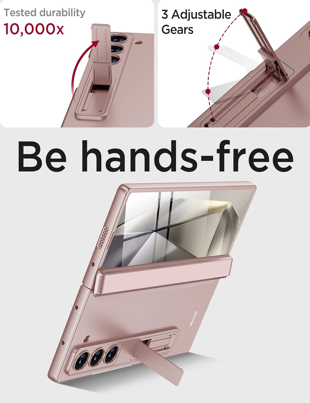 Miimall Kompatibel mit Samsung Galaxy Z Fold 6 Hülle mit Displayschutz+Magnetischer Scharnierschutz,