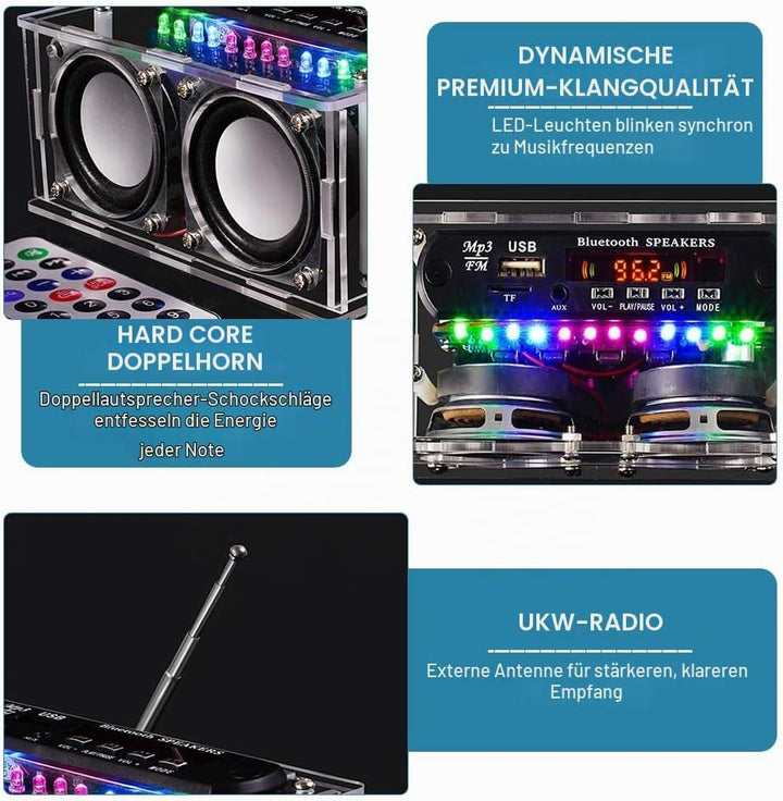 DIY Elektronik Lautsprecher Löten Bausatz, Radio Bausatz mit FM Radio und Sprachaufnahme, Lautsprech