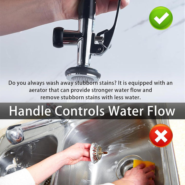 Profi Gastro Handbrause, wasserhahn küche aufsatz 1/2" Standard-AG Spülbrause aus Messing Gastronomi