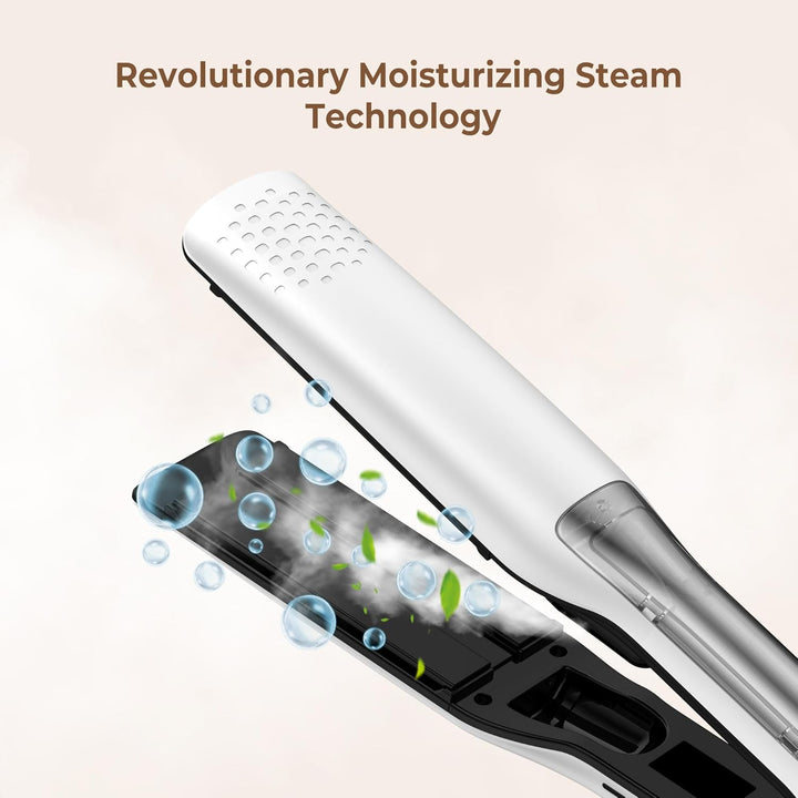 UKLISS Dampfglätteisen, Glätteisen Breit 40MM mit LCD Display, Steam Haarglätter Leistungsstarker Da