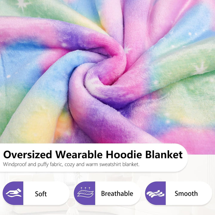 MOKANI ÜBergrossE Hoodie Decke Kinder mit äRmel Tragbare Kapuzenpullover, Super Weich Warmes Bequeme