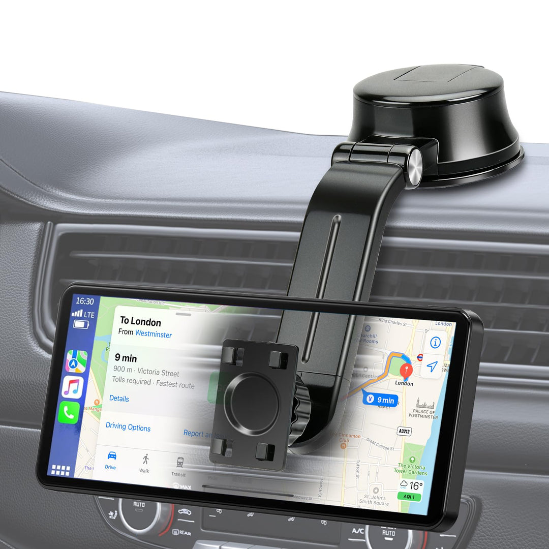 EEEKit CarPlay Halterung Auto mit Saugfuss, Metallkern-Arm & 360° Kugelgelenk, stabile Halterung für