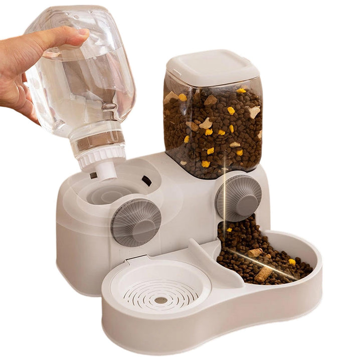 Automatischer Spender für Katzen | 1300 ml grosse Kapazität gegen Kippen | Futterspender und Tränke