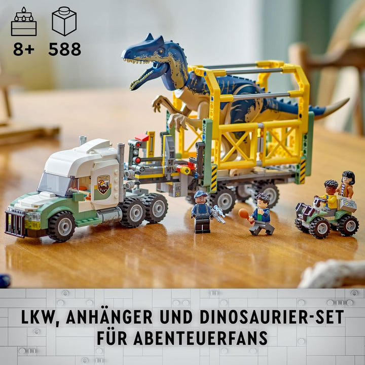 Lego Jurassic World Dinosaurier-Missionen: Allosaurus-Transporter, Dino-Spielset, Geschenkidee für K
