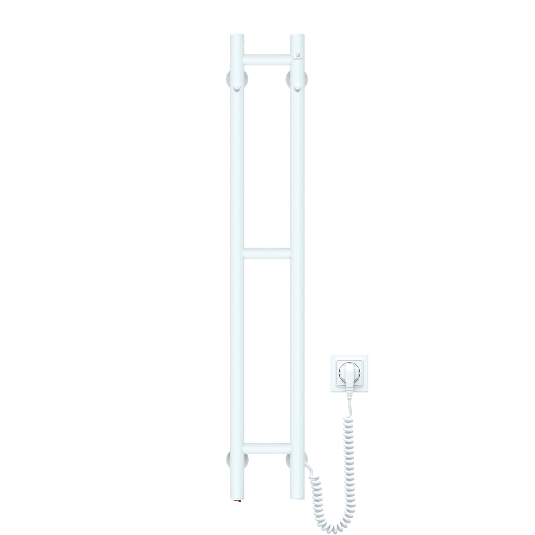 NAVIN Elektrischer Handtuchtrockner Silouette Quadro 160x1000 - Weiss aus robustem Kohlenstoffstahl
