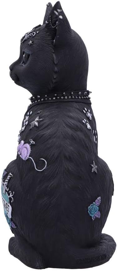 Nemesis Now Nine Lives Katzenfigur, Schwarz, 22 cm, B5886V2 22 cm Schwarz, 22 cm Schwarz