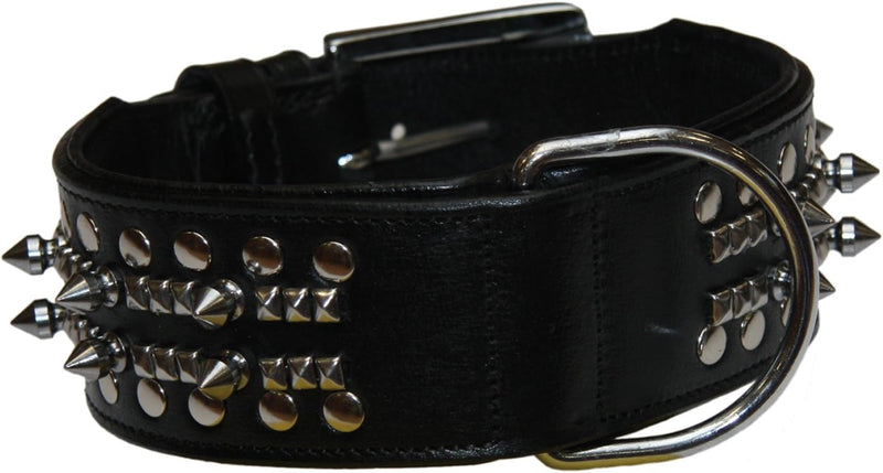 Nobby Leder Halsband DELGADO, schwarz 50 cm (44-49 cm), 50 mm, 1 Stück schwarz L: 50 cm, B: 50 mm, s