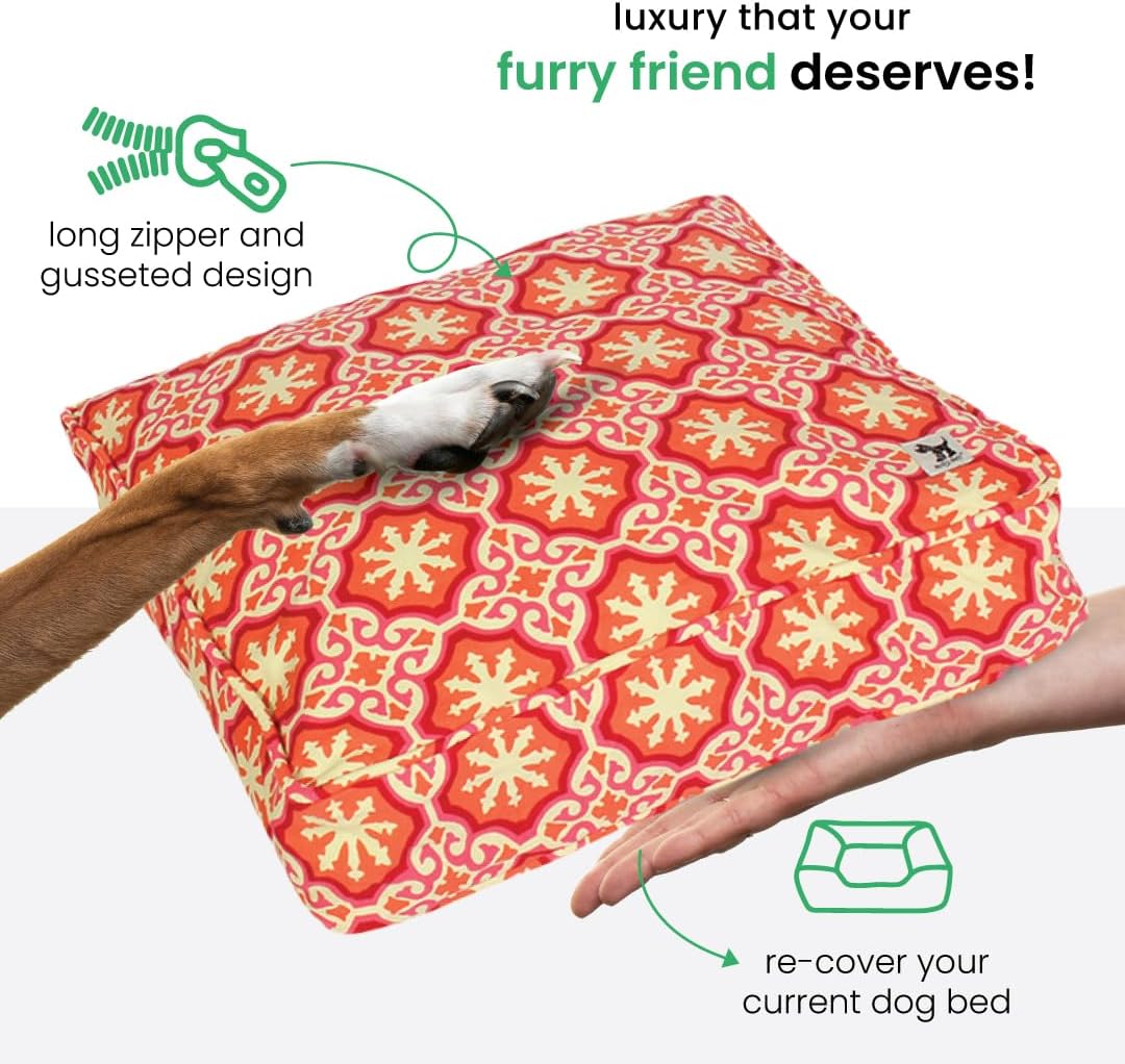 Molly Mutt Bezug für kleine Hundebetten, Papillon-Druck, Masse: 55,9 x 68,9 x 12,7 cm, 100% Baumwoll