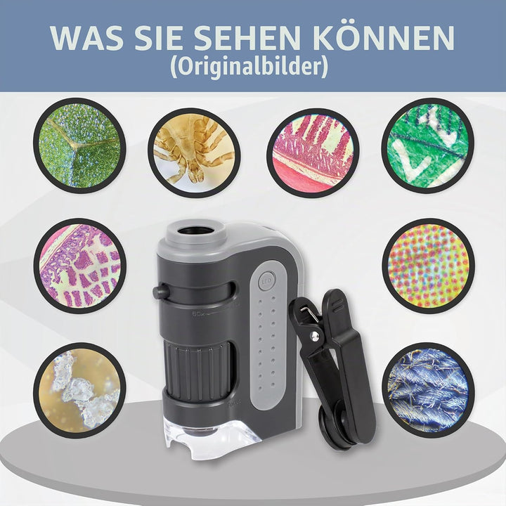 Carson MicroBrite Plus 60x-120x LED Taschenmikroskop mit asphärischem Linsensystem (MM-300) Single,