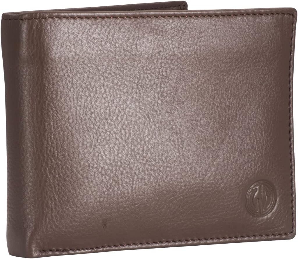 LINDENMANN Portemonnaie Herren Leder/Geldbeutel Herren, Rindleder, braun