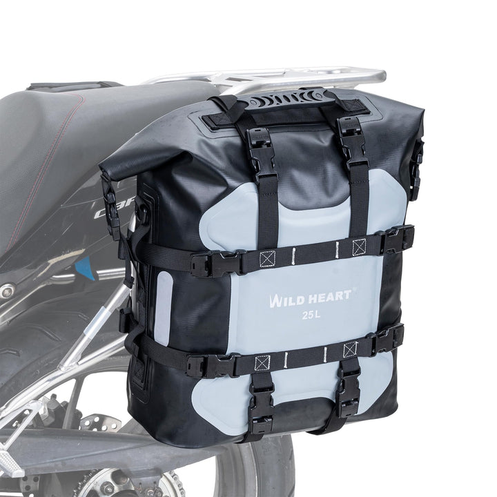 WILD HEART Motorrad Seitentasche Edelstahl Federung wasserdichte Tasche 20L/25L wasserdicht Pianner