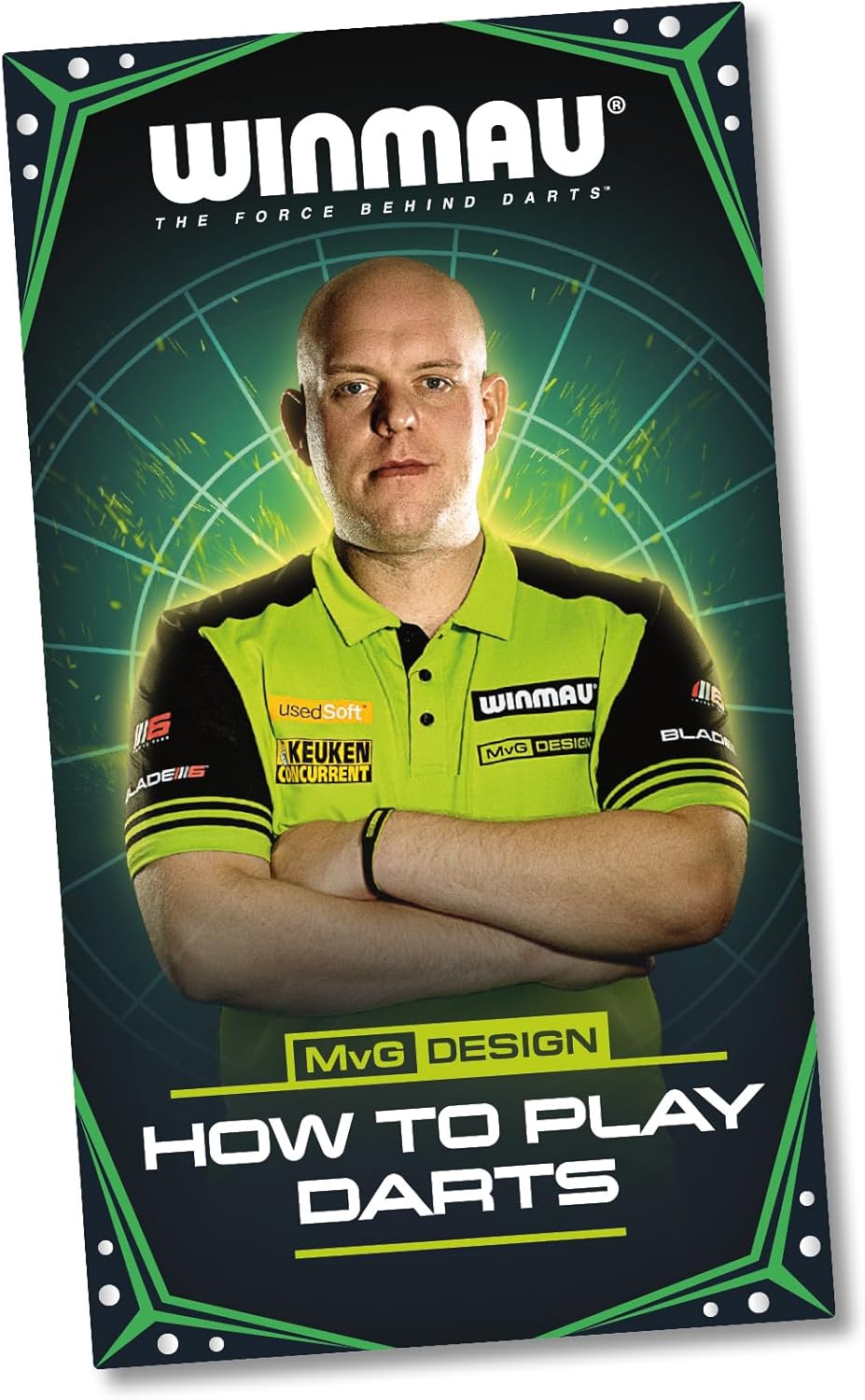WINMAU Michael Van Gerwen MvG-Sets erhältlich mit Dartboards, Schränken, Umrandungen, Darts und Zube