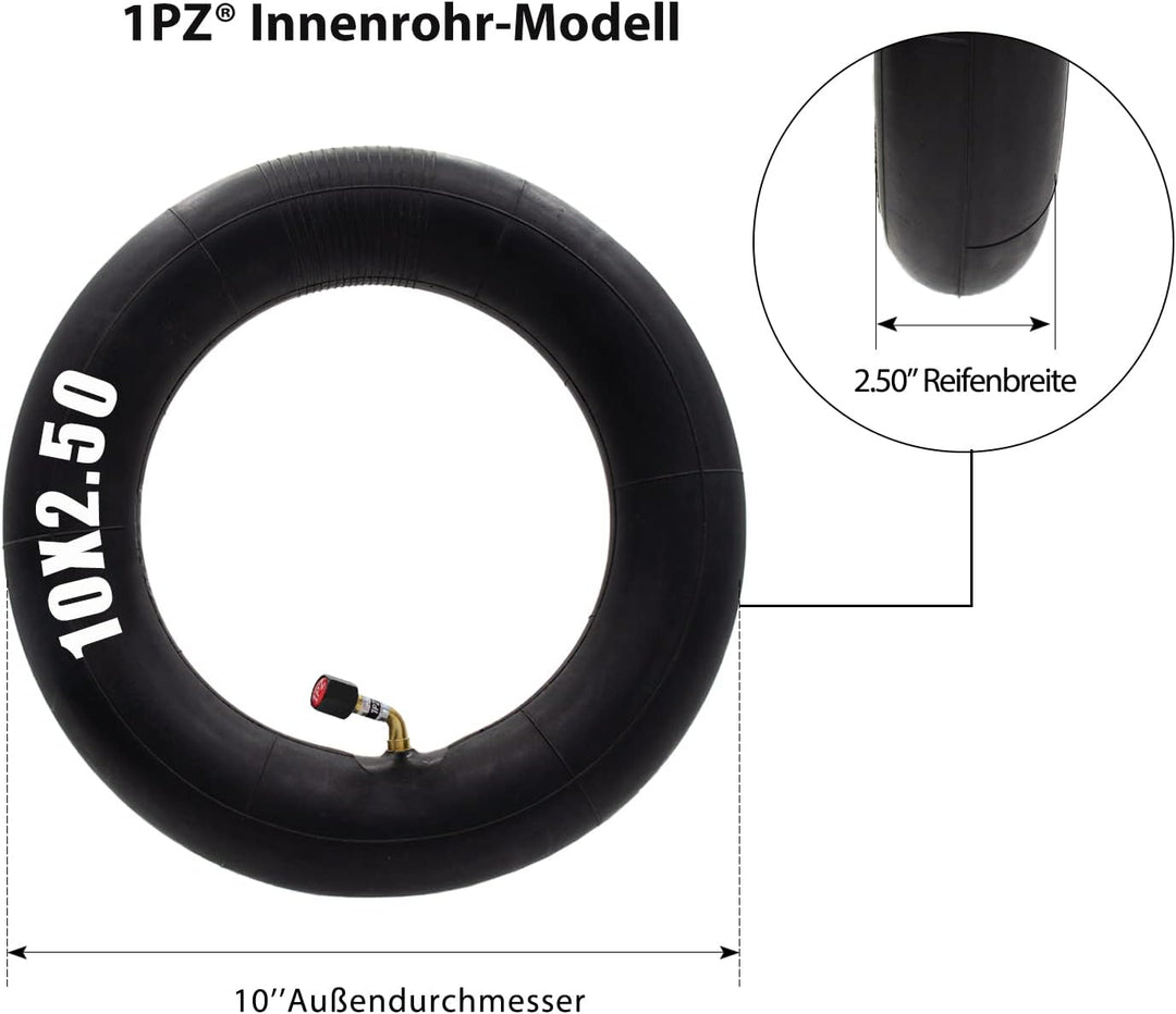 1PZ SE5-H4V 10x2.5 Schlauch mit Winkelventil 45° Ersatz für 10 Zoll Smart Self Balancing Elektroroll