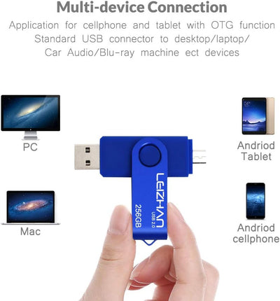 leizhan USB Speicherstick 2.0 OTG Metall Pendrive für Android Smartphone USB Flash Disk Micro USB Pe