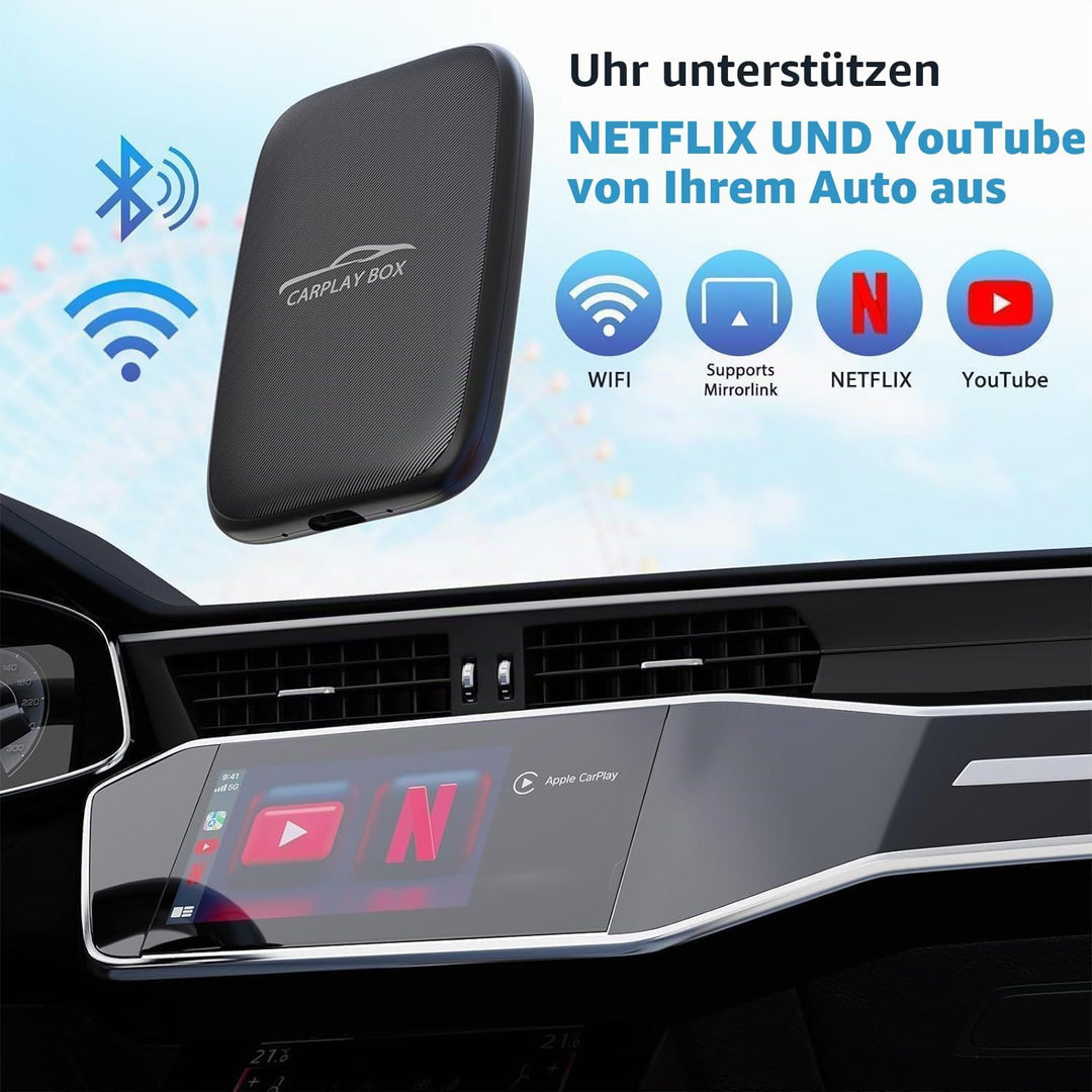 5-in-1 Wireless Android Auto &amp; CarPlay Adapter (2026), unterstützt Netflix/YouTube/TF, Plug &amp; Play,