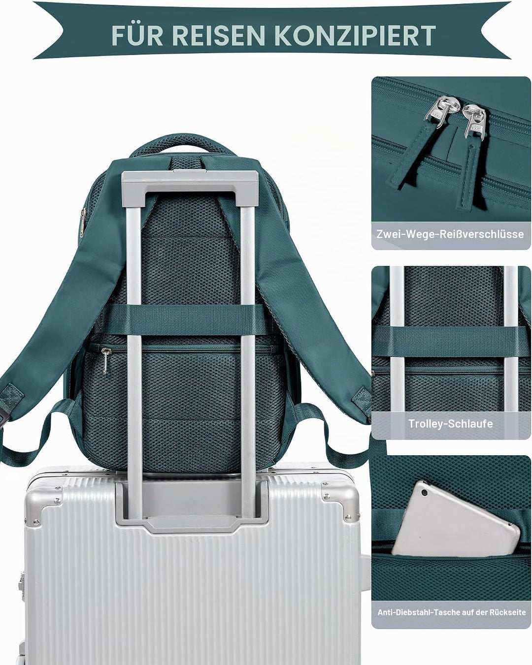 SZLX Vakuum Rucksack Ryanair Handgepäck 40x30x20 Wizzair Rucksack 40x20x25 für Ryanair Reiserucksack