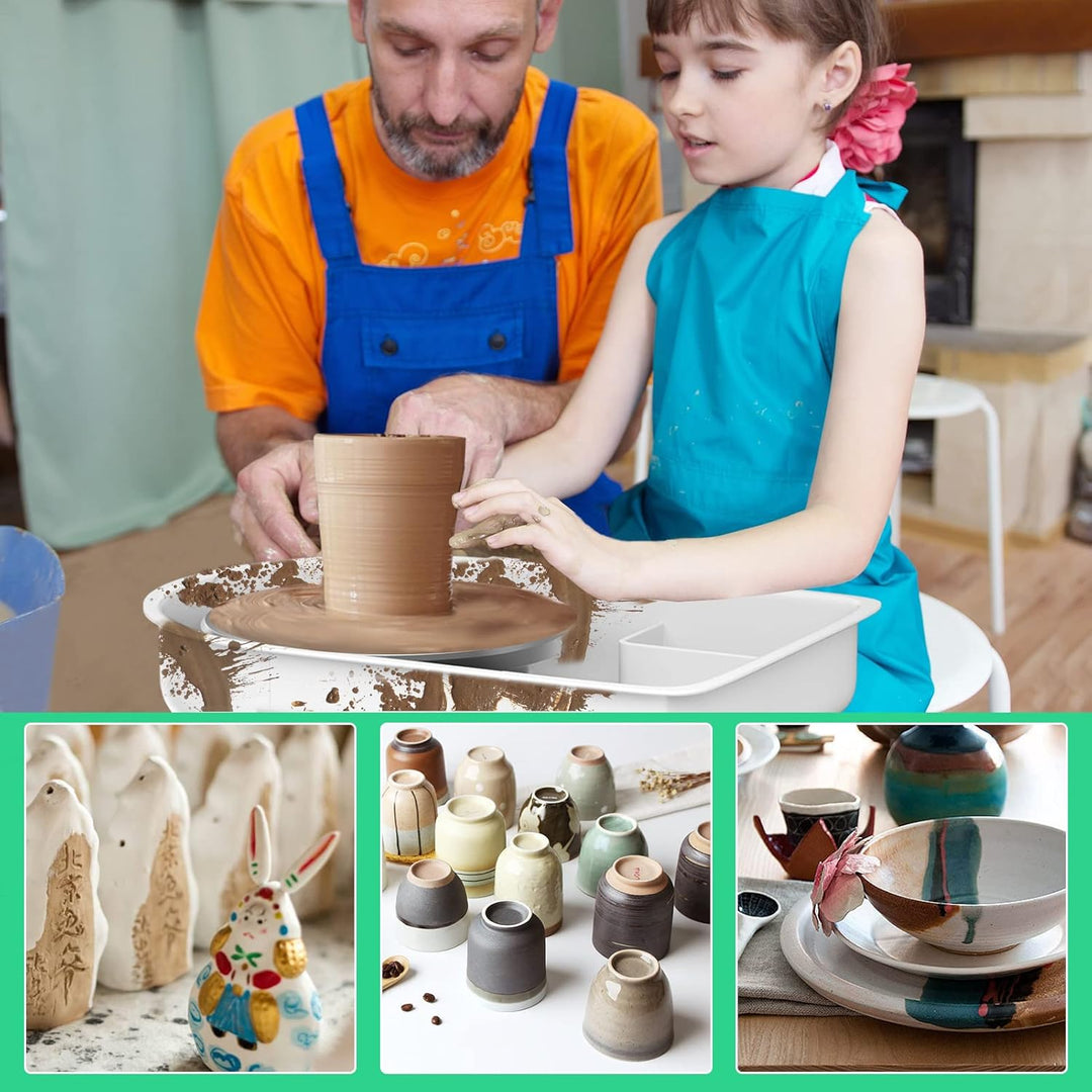 Elektrische Töpferscheibe, 25cm 350W Töpferscheibe Elektrisch profi mit Fusspedale,Keramikformmaschi