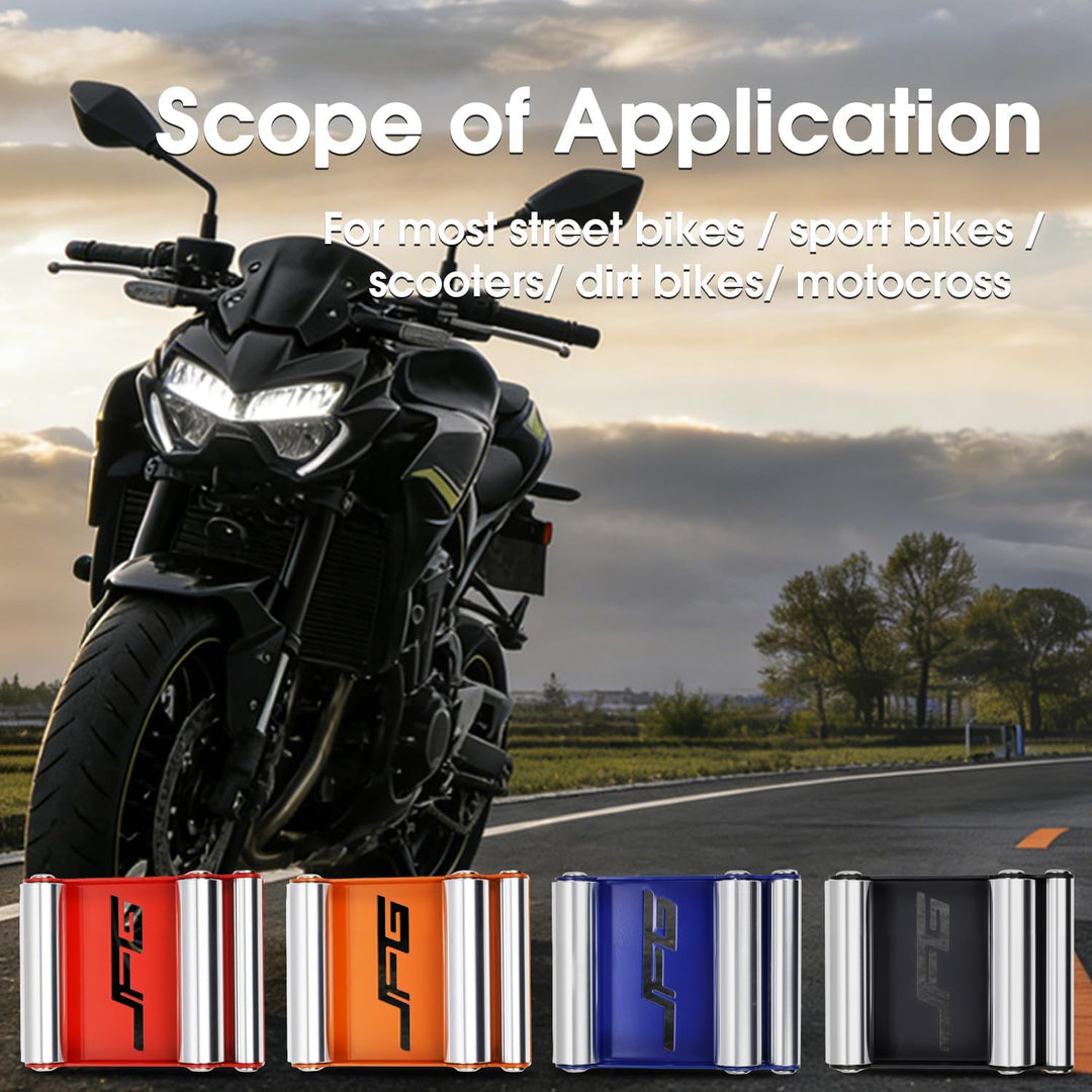 JFG RACING Motorrad Roller Stand Felgenreiniger Roller Ständer für Reifenreinigung &amp; Kettenschmierun