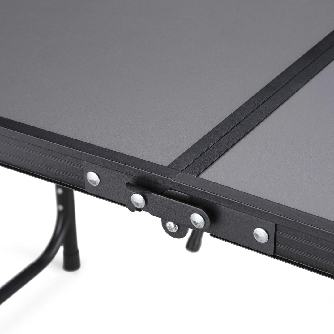 Campingtisch mit 4 stühlen, Verstellbare Höhe Tragbarer Klappbar Grilltisch 120 x 60 cm mit Tragegri