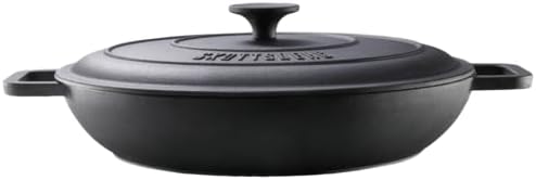 SKOTTSBERG Schmorpfanne 31.5 cm Gusseisen-Bräter Schmortopf mit Deckel, Backofen -& Induktionsgeeign