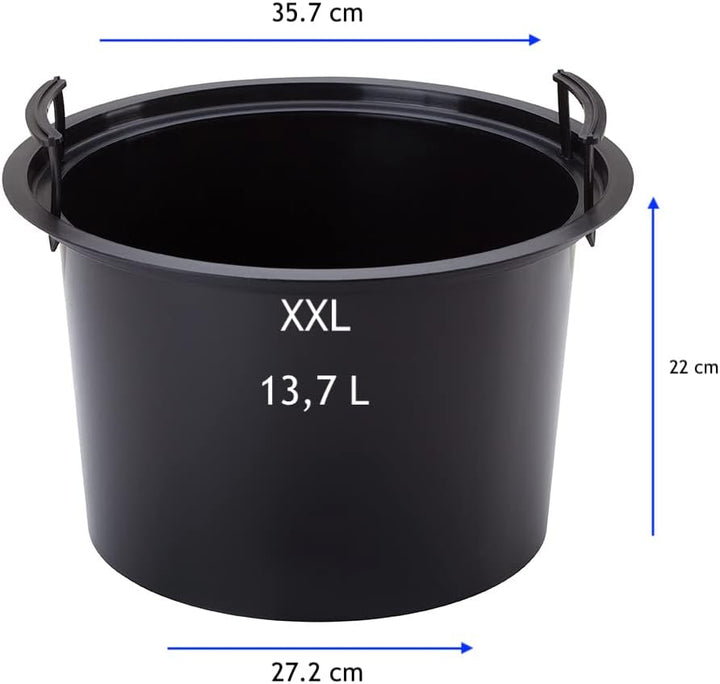MELTOM Blumenkübel Blumentopf Pflanzkübel mit Herausnehmbaren Einsatz Rund 3D Effekt Dekorativ Gröss