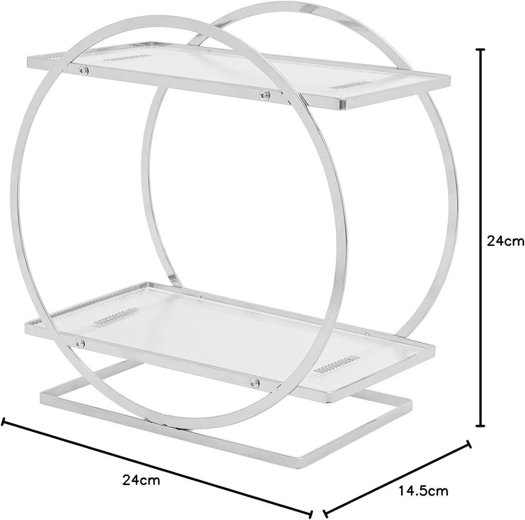 2Tier kosmetisches Display, Parfüm Organizer für Kommode, Make-up-Organizer für Schminktisch, Badezi