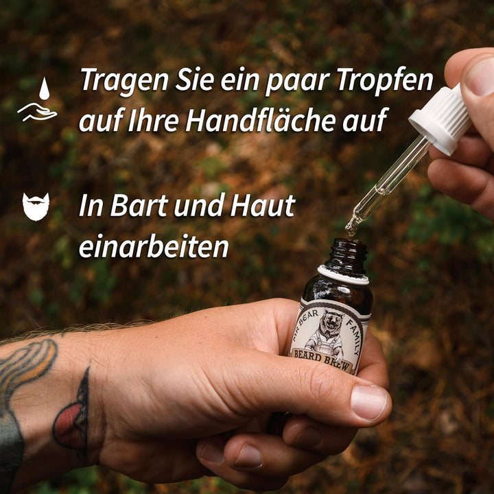 Bear Family Bartöl Herren - Tiki Punch - pflegt und unterstützt Bart Wachstum - nährreiches Bartpfle