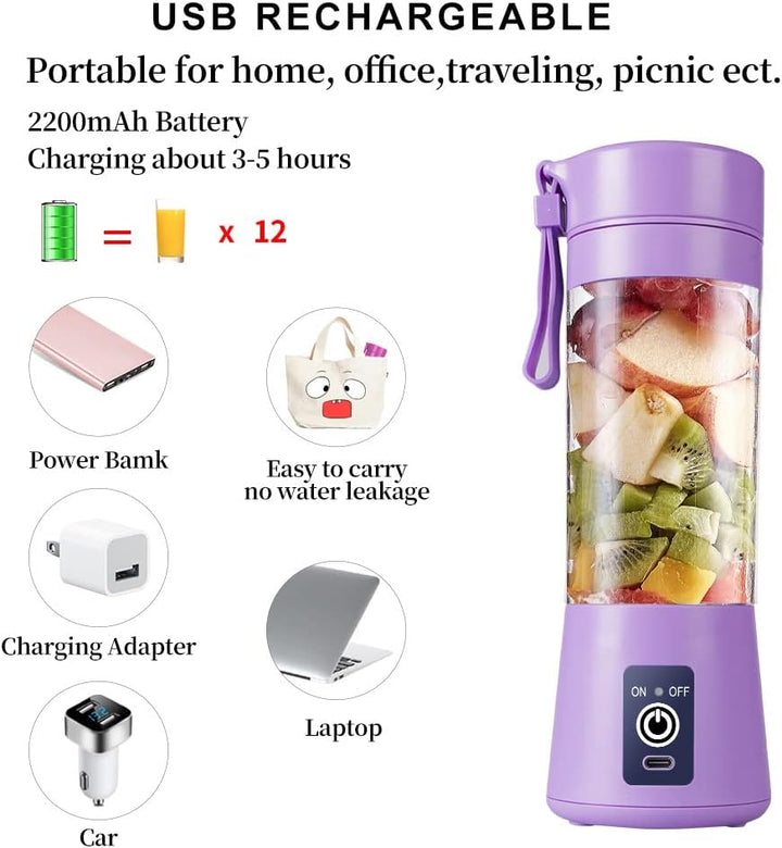 Mixer Smoothie Maker, Elektrischer USB-Entsafter Mixer, Tragbarer Mini-Mixer für Shakes und Smoothie