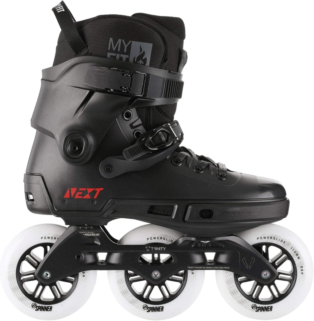 Powerslide Inline Skate Next Core Black 110, für Urban und Fitness, für Damen und Herren 38-39, 38-3