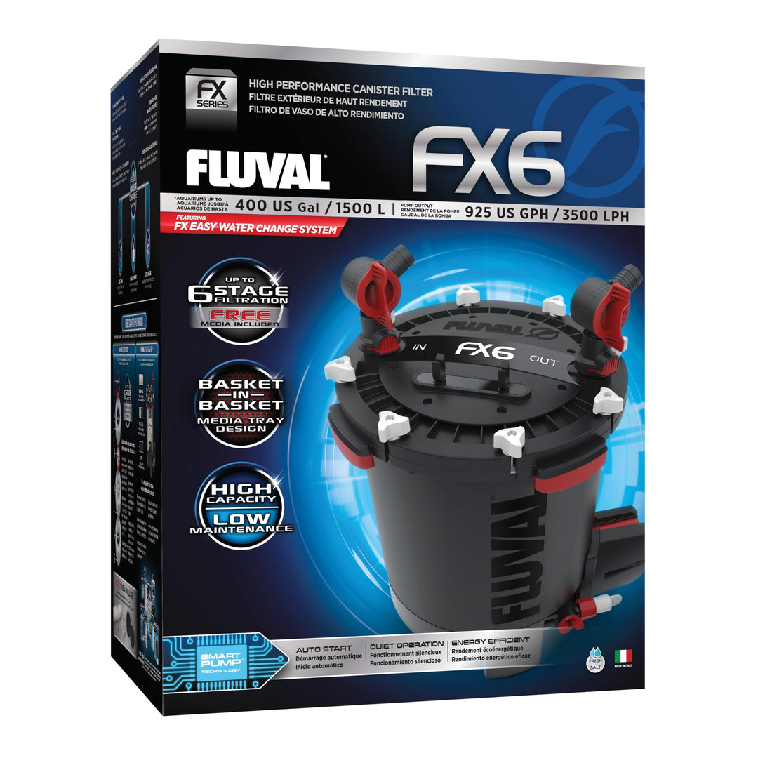 Fluval FX6 Hochleistungs-Aussenfilter, für Aquarien mit einer Kapazität von bis zu 1.500L geeignet 1