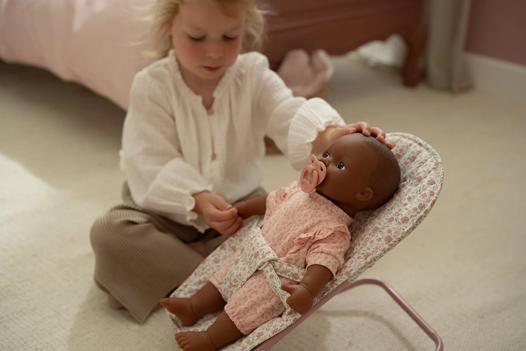 Little Dutch Puppenwippe Puppensitz für Babypuppen Puppen von 33 bis 46 cm Baumwollbezug mit Sicherh