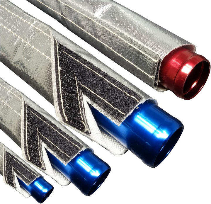 Schlauchland 1m Alu-Titan Hitzeschutzschlauch ID 60mm Klettverschluss *** Heat Sleeve Thermoschutz I