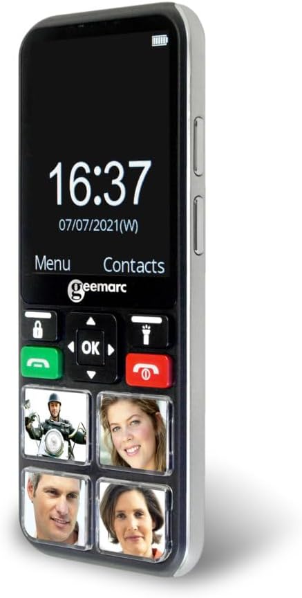 Geemarc CL8000 - Einfaches 4G-Handy mit grossen Fototasten, SOS-Funktion und verstärkter Lautstärke