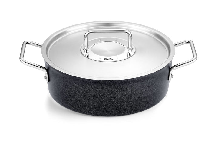Fissler Adamant / Aluminium-Bräter (Ø 24 cm, 3,1L) Bratentopf-beschichtet mit Metall-Deckel, antihaf