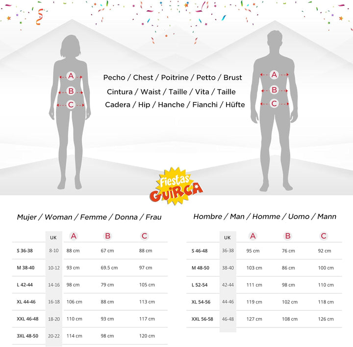 FIESTAS GUIRCA Spanische Ortspolizei Kostüm für Herren Talla 48-50 Sortiert, Talla 48-50 Sortiert