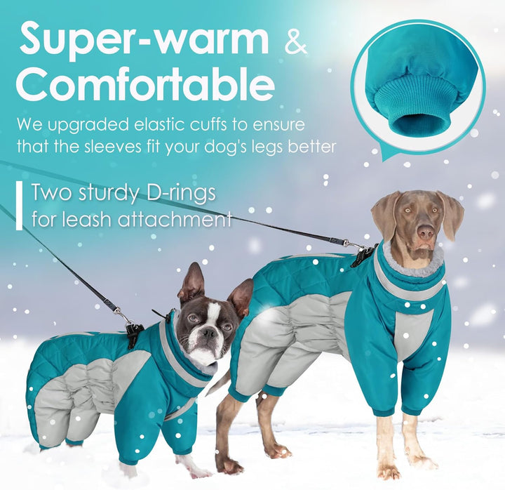 AOFITEE Winteroverall für Hunde - Wasserdichter Hundemantel für Mittelgrosse Hunde mit Beinen, Winte