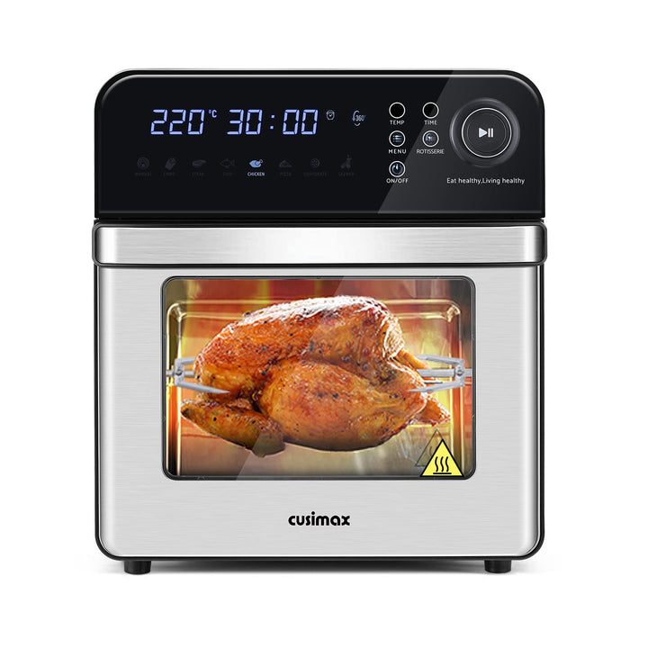 CUSIMAX Heissluftfritteuse 14,5 Liter 8 in 1 Airfryer Oven für Fritteuse Dehydrieren Rotisserie Back