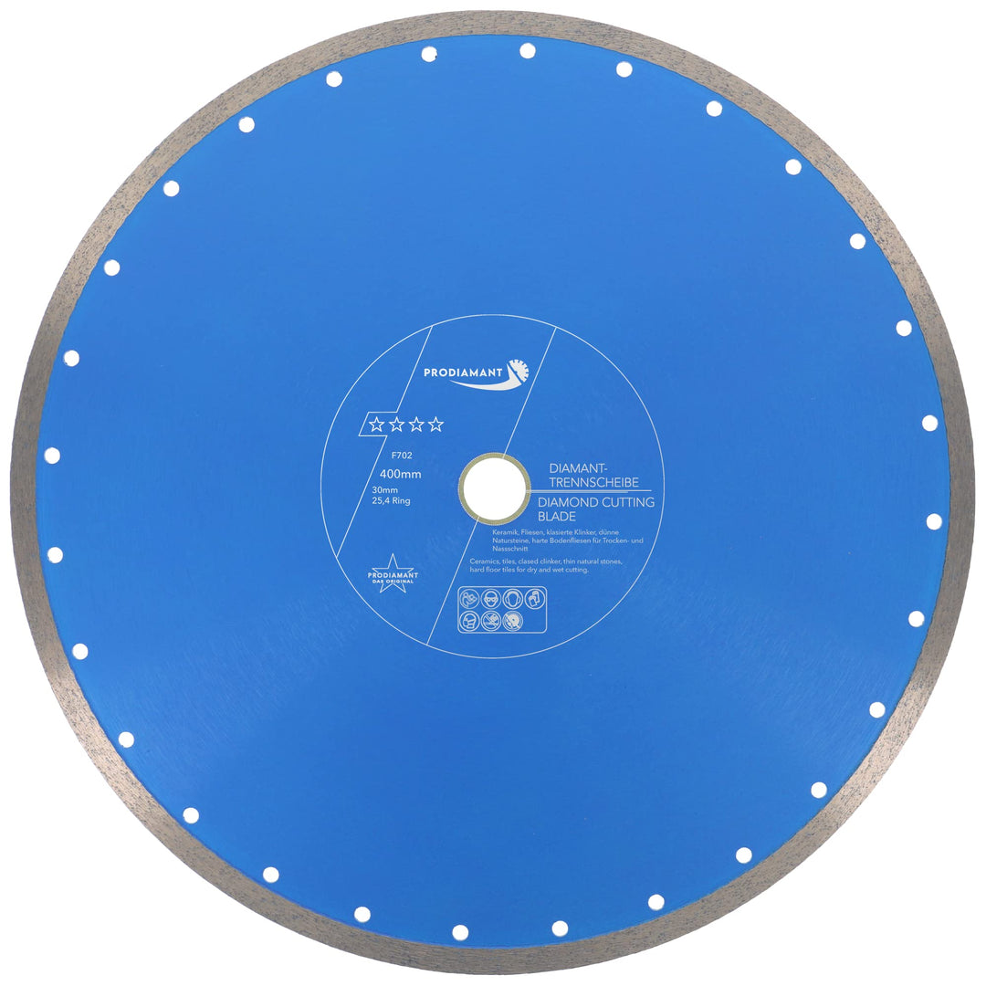 PRODIAMANT Profi Diamant-Trennscheibe PRORIM 400 mm x 30/25,4 mm kein ausbrechen bei Fliesen Feinste
