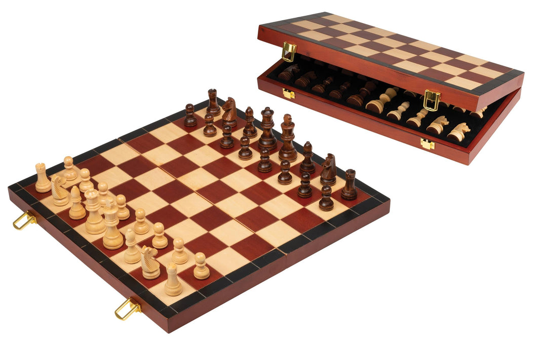 Philos 2605 - Schach, Schachspiel, Schachkassette, Feld 45 mm, Königshöhe 78 mm, Holz