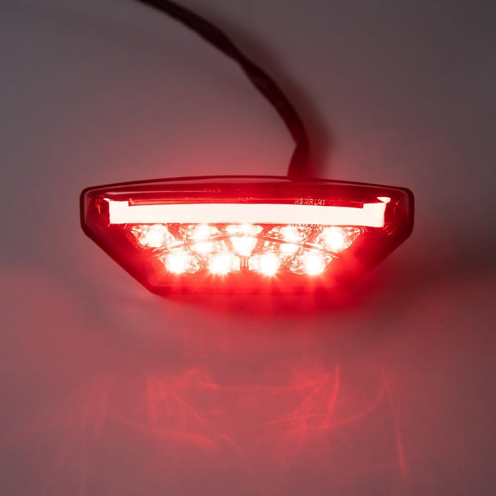 evomosa Motorrad Rücklicht LED rot Bremsleuchte hinten Kennzeichenleuchte Tagfahrlicht Universal für