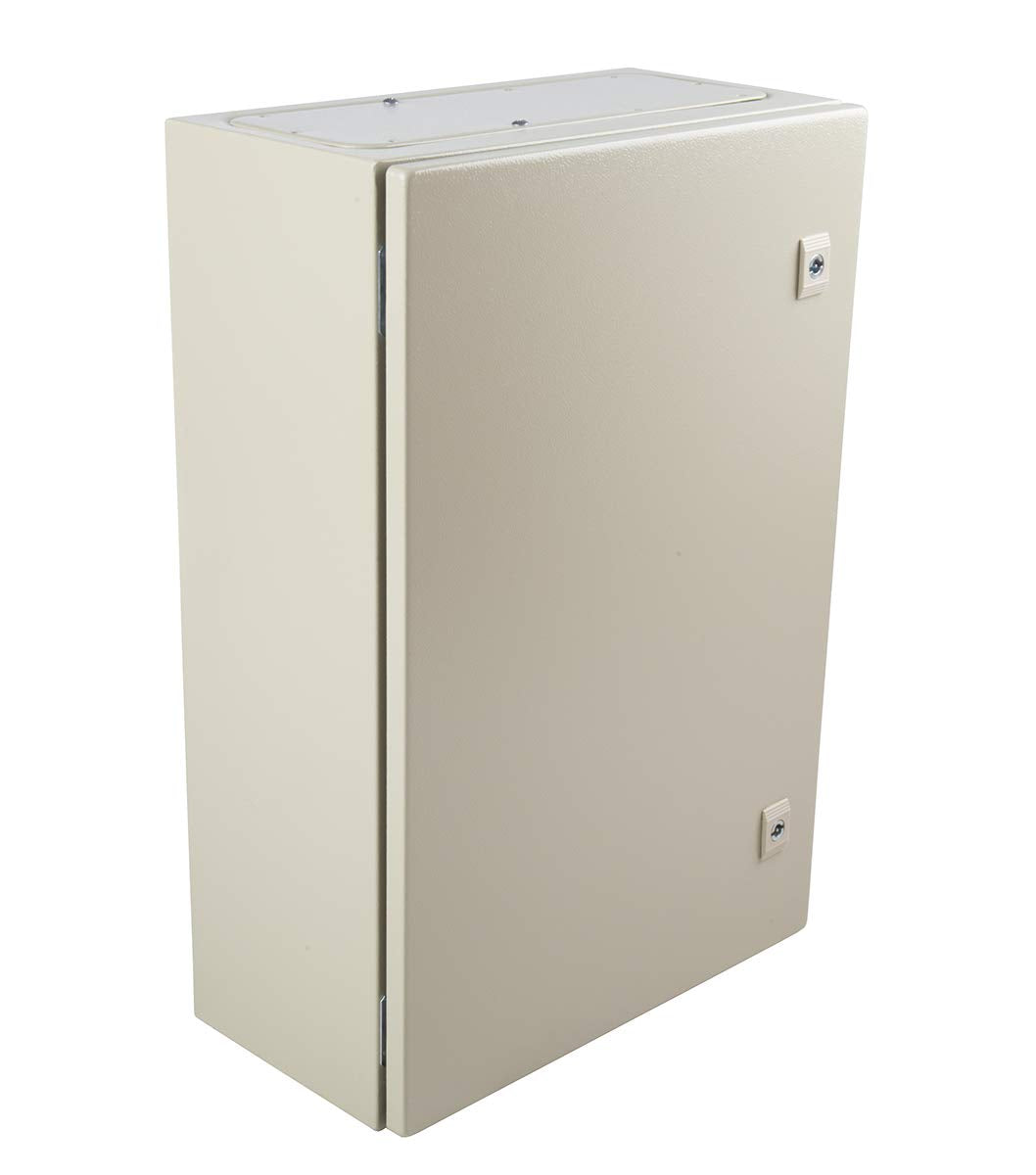 RS PRO Stahl Wandgehäuse RAL 7032 IP66, HxBxT 600 mm x 400 mm x 210mm