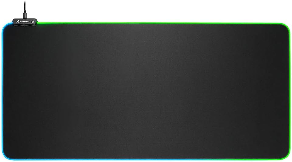 Sharkoon 1337 RGB V2 900 Gaming Mauspad 900 Wasserabweisende RGB Beleuchtung, 900 Wasserabweisende R