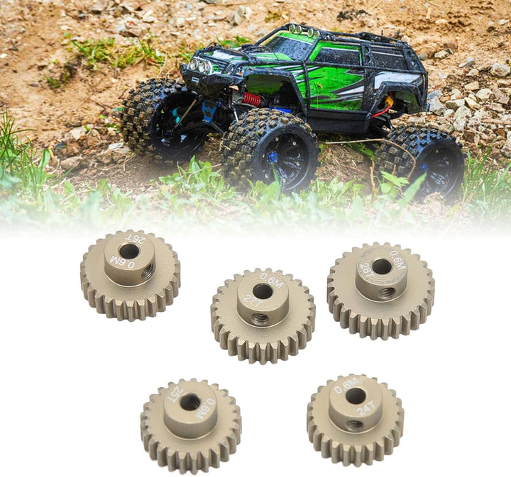 Dilwe RC Ritzelsatz, 0.6 Modul Metall Zahnradkranz 24T-28T für 1/10 Crawler - 3.175mm Bohrung Alumin