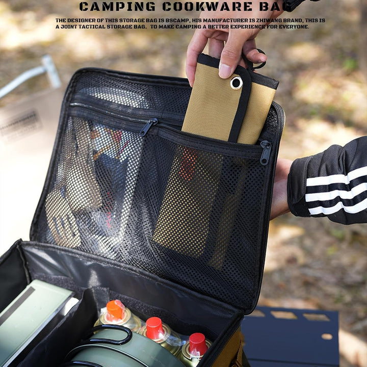 Camping-Aufbewahrungstaschen Wasserdicht Faltbar Organisation Khaki, Khaki
